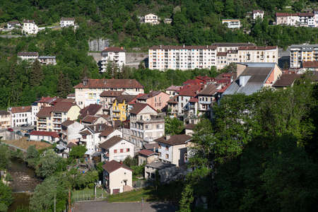 City of Saint Claude in the Jura in Franceの写真素材