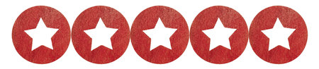 Christmas decoration with a star carved on a wooden roundの写真素材
