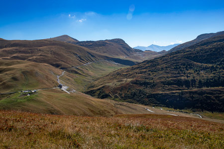 Mountain landscape in summer in the Alps in Franceの写真素材