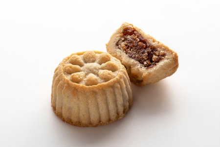 Maamoul, traditional oriental pastry filled with date doughの写真素材