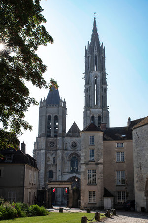 Senlis church in France, exterior viewの写真素材