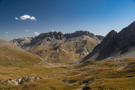 Mountain scenery in the French Alpsの写真素材
