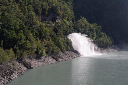 Hydroelectric dam in the French Alpsの写真素材