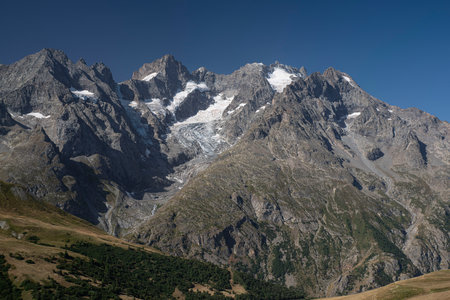 Mountain scenery in the French Alpsの写真素材