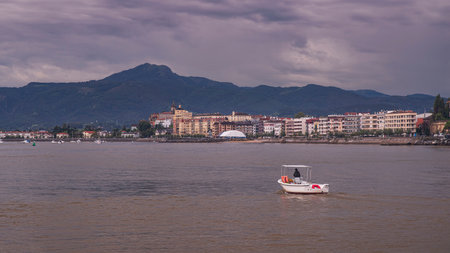 A seaside resort in the town of Irun in Spain, on the shores of the Atlantic Ocean