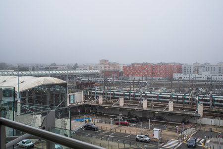 Massy-Palaiseau station on the outskirts of Paris, Franceの写真素材