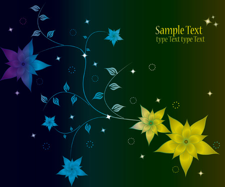 Glowing floral vector background のイラスト素材