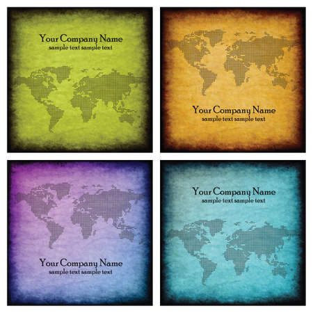 set of business templateのイラスト素材