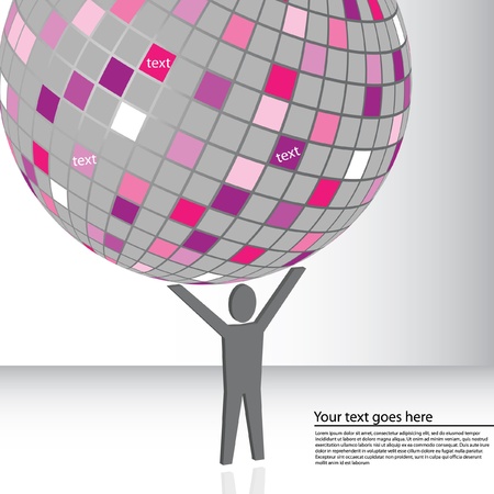 Holding the globe vector illustration のイラスト素材