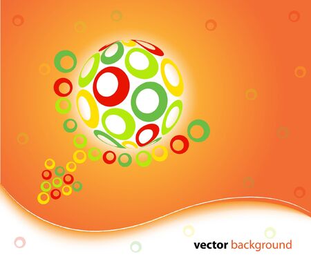 Orange 3d globe designのイラスト素材