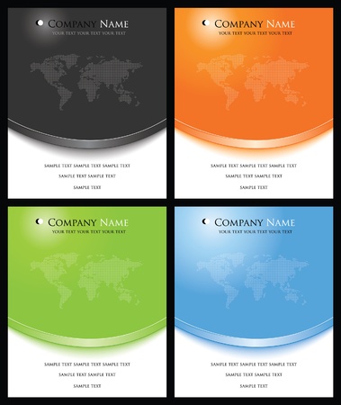 set of business template のイラスト素材