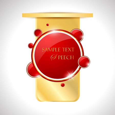 Glossy red medal with gold bar のイラスト素材