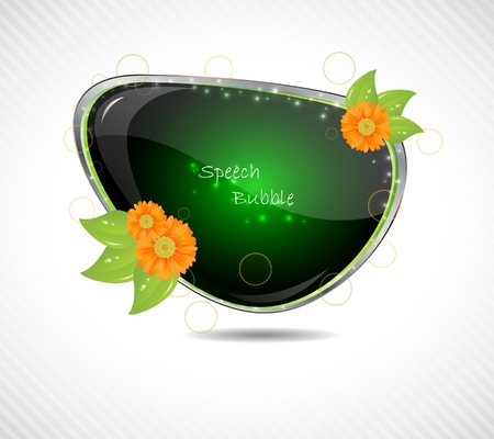Floral Speech Bubble のイラスト素材