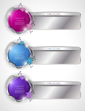 Set of Elegant Eps10 Banners のイラスト素材