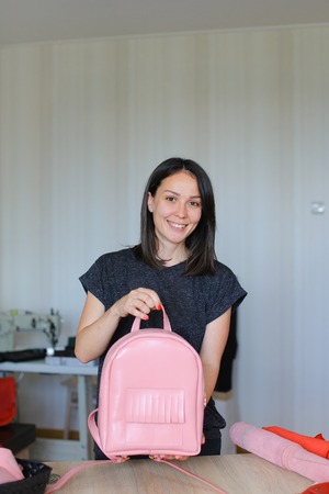 Handmade blogger shooting video of presents for subscribers, girl decided to arrange competition and...