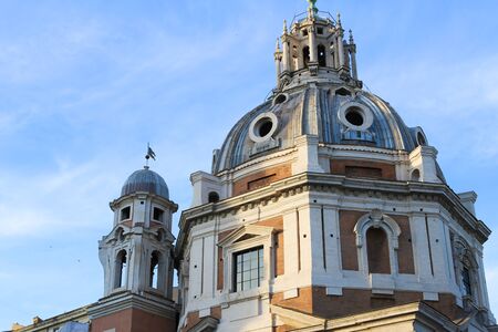 Amazing Santa Maria di Loreto in Rome, Italy. Concept of old anciant church and last minute tours to european religion landmarks.の写真素材