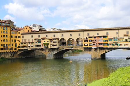 Ponte Vecchio bridge, florence architecture. Concept of last minute tours to Italy.の写真素材