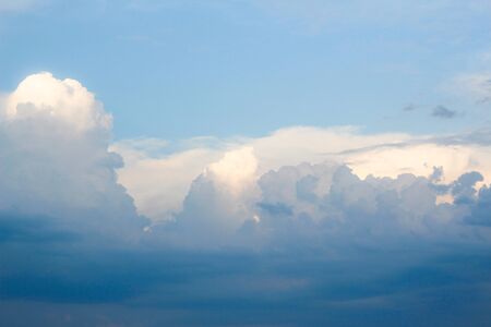 Amazing clouds on blue sky. Concept of background photo and cloudscape.の写真素材