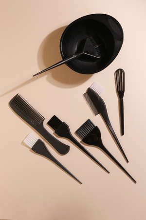 hair dye kit for hairstylistの写真素材