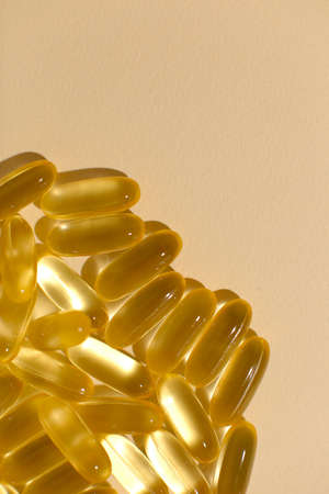 omega fish oil dietary supplements on neutral backgroundの写真素材