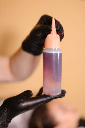 hair dye kit for hairstylistの写真素材