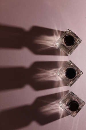perfume bottle on the neutral modern backgroundの写真素材