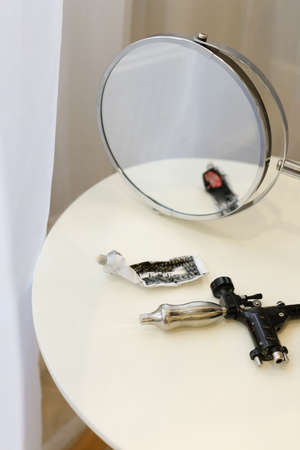 New tool of new technologies in permanent make-up EYEBROWの写真素材