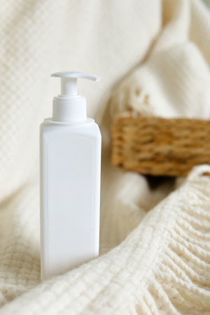 White Plastic dispenser bottles with body cream