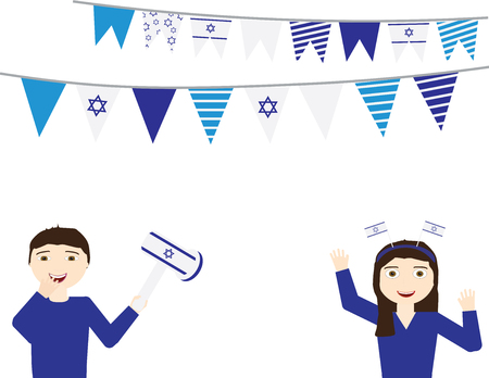Israeli Independence day backgroundのイラスト素材