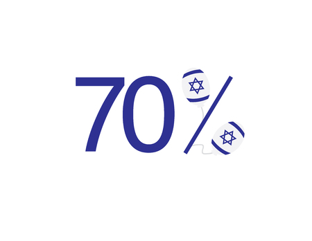 Israel 70th independence day sale bannerのイラスト素材