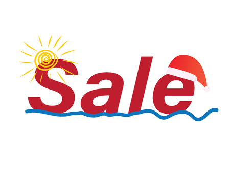 Summer Christmas sale bannerのイラスト素材