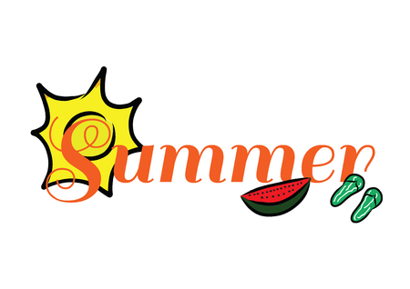 Summer logo headline textのイラスト素材