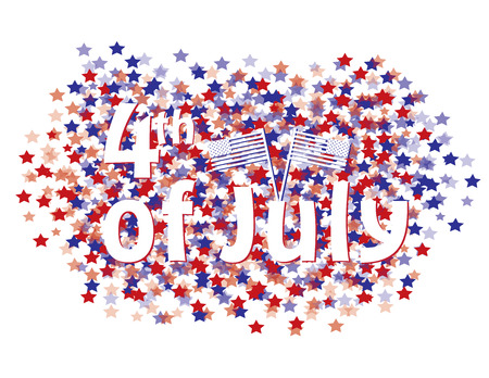 4th of July Blue red white backgroundのイラスト素材