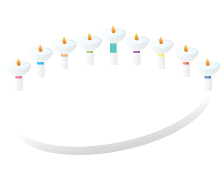 Hanukka Jewish holiday background with menora and candles.のイラスト素材
