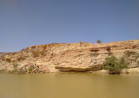 Ramon crater Water reservoir, Israel Summer travel photoの写真素材
