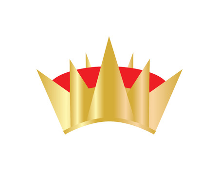 Vector Golden King crown isolatedのイラスト素材