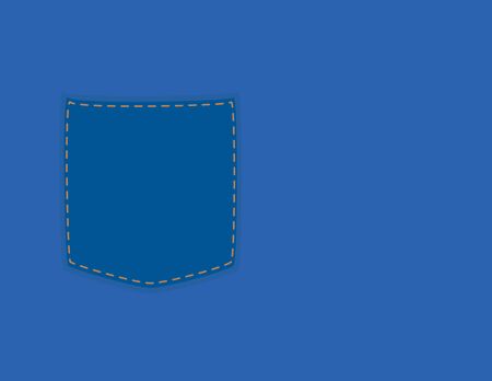 Simple vector denim and pocket backgroundのイラスト素材