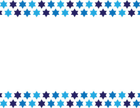 Star of David borders - Navy Blue, Blue and Sky Blue Star of David shapesのイラスト素材