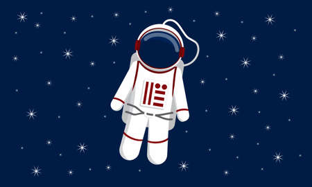 Astronaut with a flat designのイラスト素材