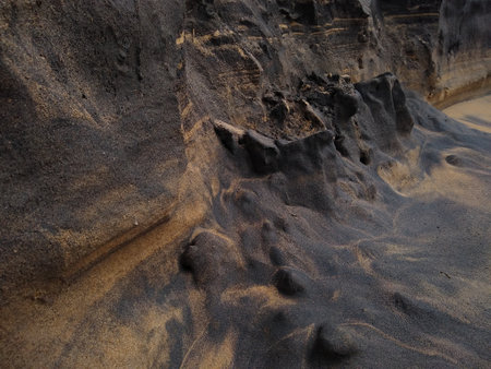 Rough sand pattern on the beachの写真素材