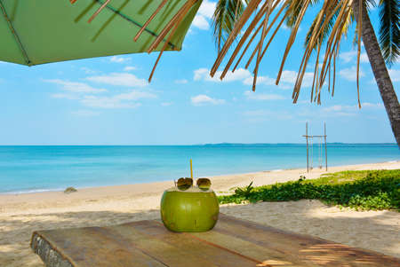 Relax time at the beautiful beach, Myanmarの写真素材