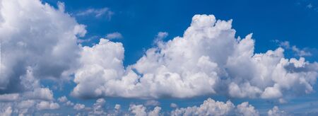 Clouds with blue sky , panoramaの写真素材
