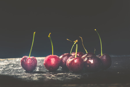 cherries berries , vintage styleの写真素材
