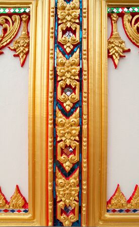 Statue of Thai temple wallsの写真素材