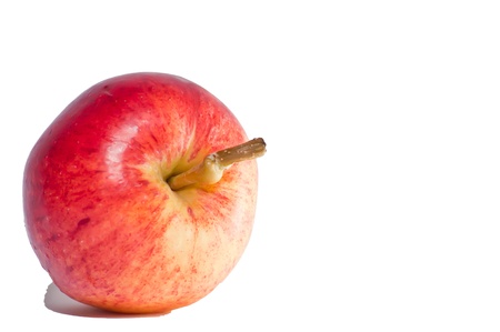 Red apple and white background の写真素材