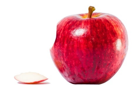 Apple has been nibbling on some の写真素材