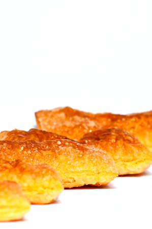 Bake the pie on a white background 