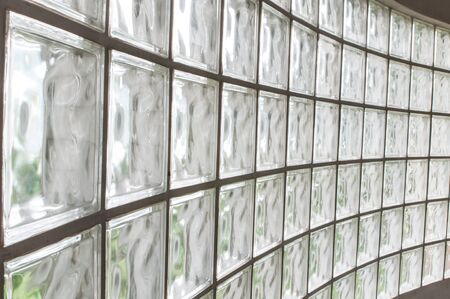 Glass block walls and white reflection の写真素材