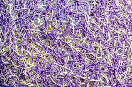 Woven plastic material with the two colors の写真素材