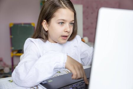 Distance learning online education. Stay at home